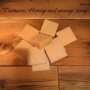 Turmeric honey and orange soap